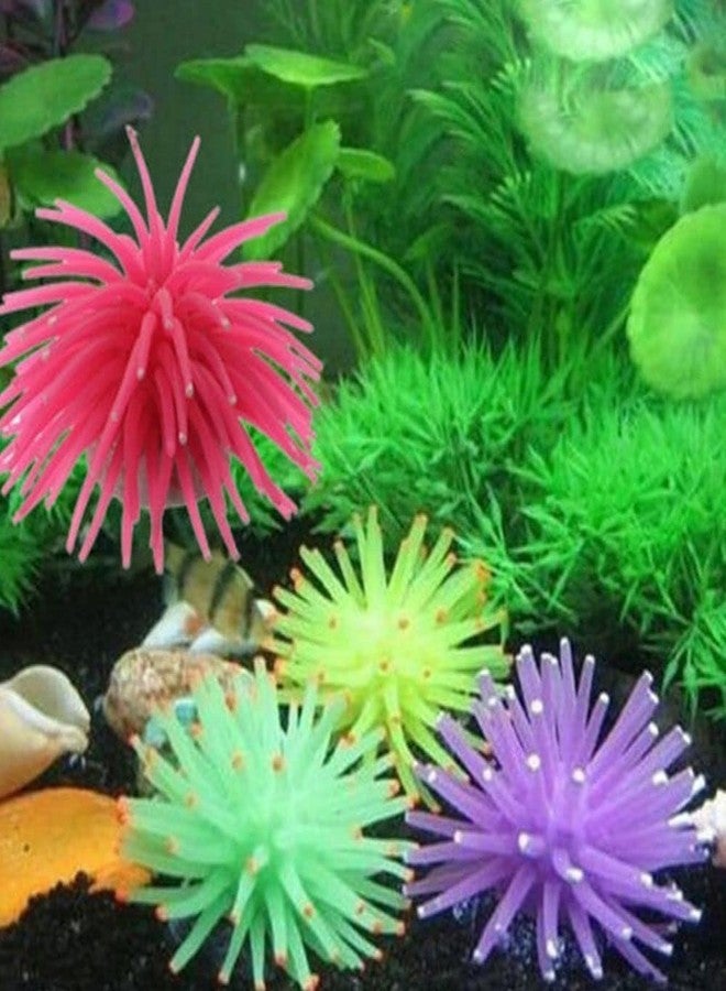 WinldMonmo Artificial Sea Anemone Aquarium Decorations, Silicone Coral Plant, Green, Fish Tank Ornaments, Underwater Decor - Image 3